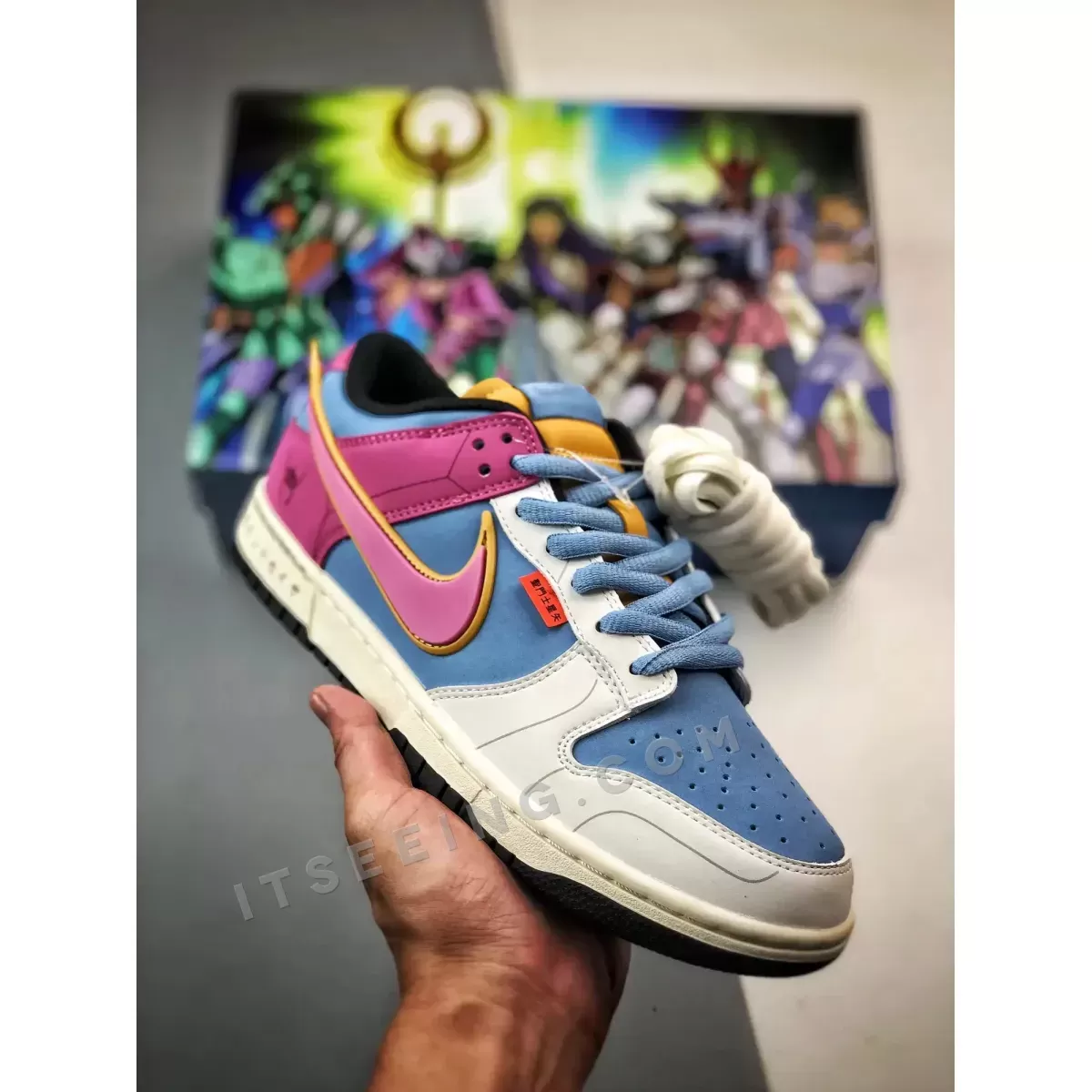 Saint Seiya x Nike Dunk Low Sail Red Blue / Red And Blue Dunk